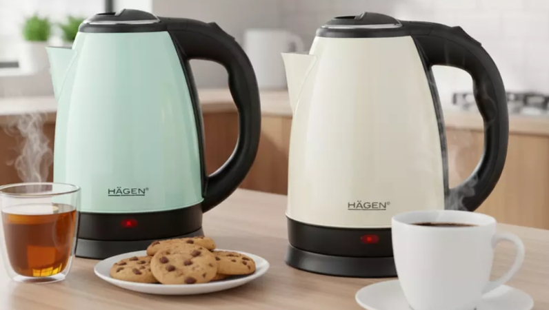 Bollitore elettrico senza fili in acciaio inox Hagen da 1,8 l Casa e Giardino 